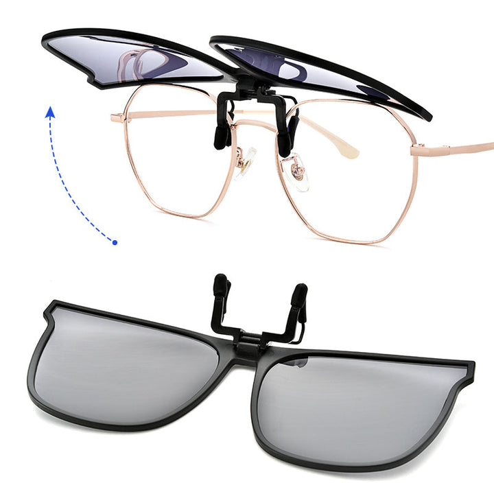 Polarising sunglasses clip for glasses wearers – buy 1, get 1 free – Felix-Blue-The Livary
