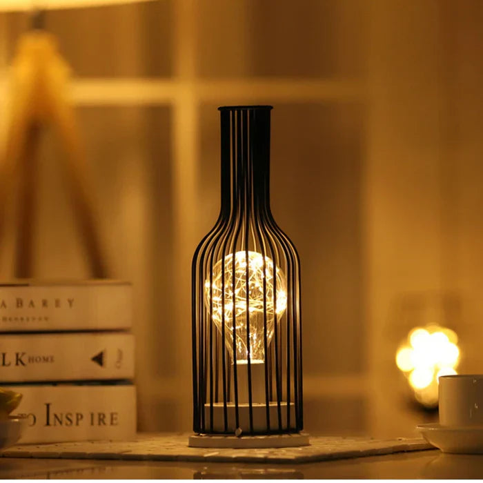 Luxury Table Lamp - LumiGris-Wine bottle-The Livary