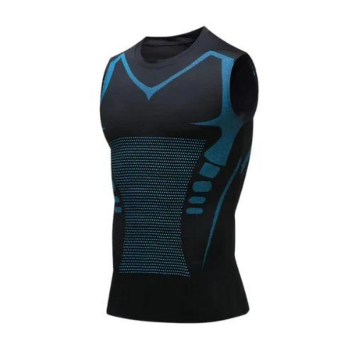 Corrective Dress Shirt – CoreForm Bodyshape-Black Blue-S (50-70kg)-The Livary