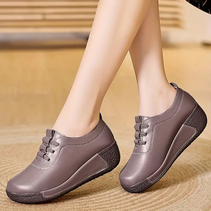 Trendy Women's Tennis Shoes - Marisela-Beige-2.5-The Livary