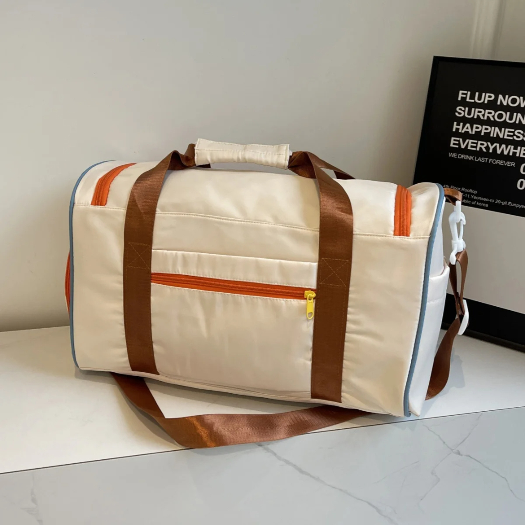 Lightweight Duffle Bag with Colour Blocks - FlexaBag-The Livary