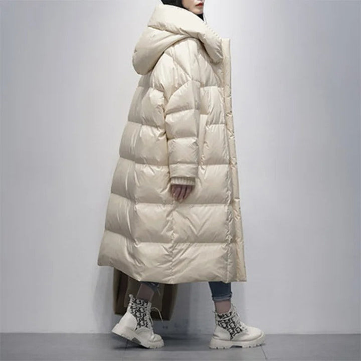 Long Ladies Winter Jacket - Amara-Black-S-The Livary