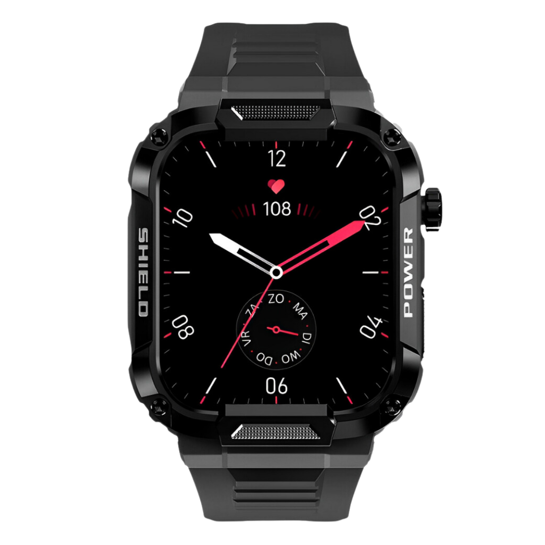 Robust Smartwatch for Men - IronPulse X1-Black-The Livary