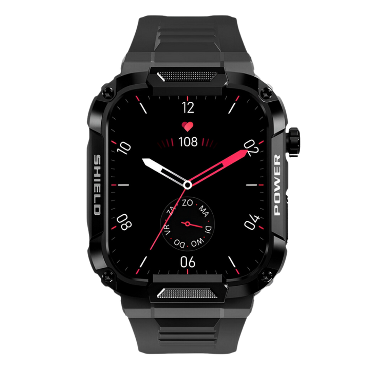 Robust Smartwatch for Men - IronPulse X1-Black-The Livary