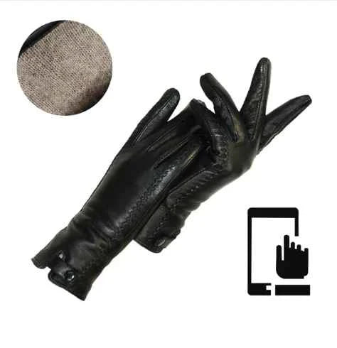 Vintage Leather Ladies Gloves - RetroGrove-S-Wol-The Livary