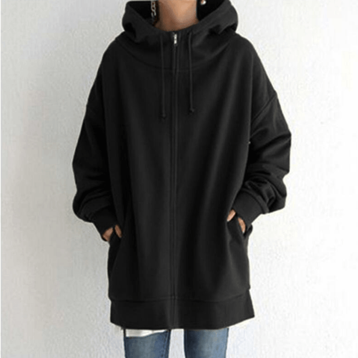 Comfortable Women's Jacket with Hood - ComfyHood-Black-S-The Livary