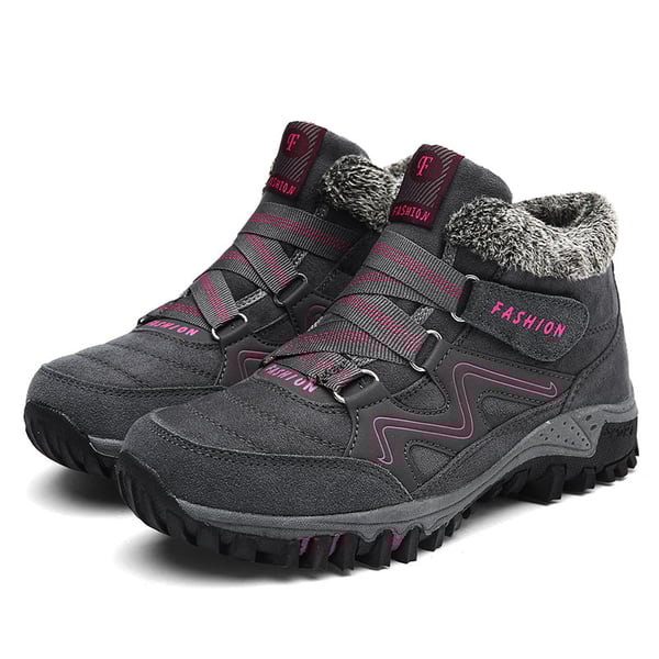 Unisex Winter Boots Aspen | Waterproof, Warm and Non-slip-Grey-Red-6-The Livary