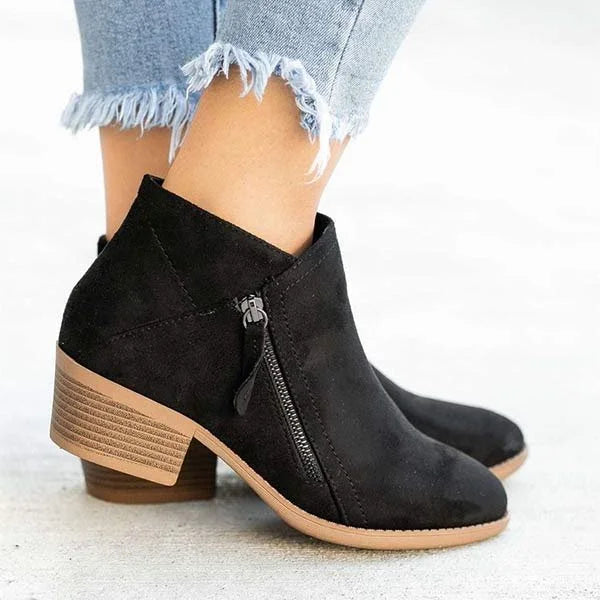 Orthopaedic Leather Ankle Boots - Helena-Blue-4.5-The Livary