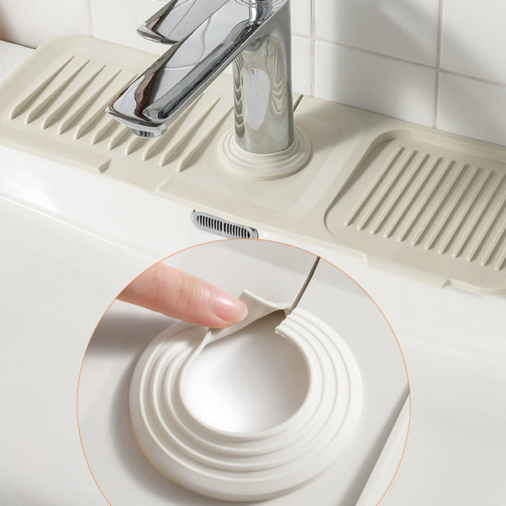 Silicone Draining Mat with Self-Drainage – DripGuard-White-Small-The Livary