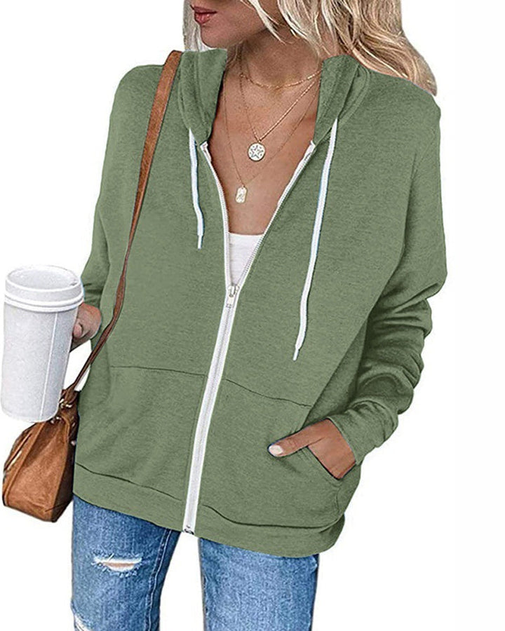 Plain Ladies Jacket with Pockets - Emma-Green-S-The Livary