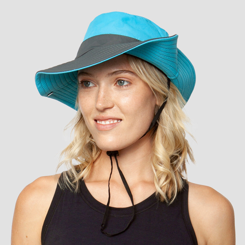 Breathable UV Protection Women's Sun Hat Foldable with Ponytail Opening – Liane (Buy 1, Get 1 FREE)-Blue-The Livary