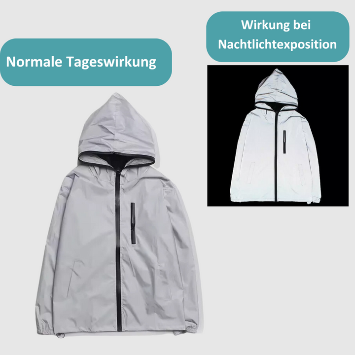 High-Reflective and Waterproof Unisex Rain Jacket - LumiSafe-S-The Livary