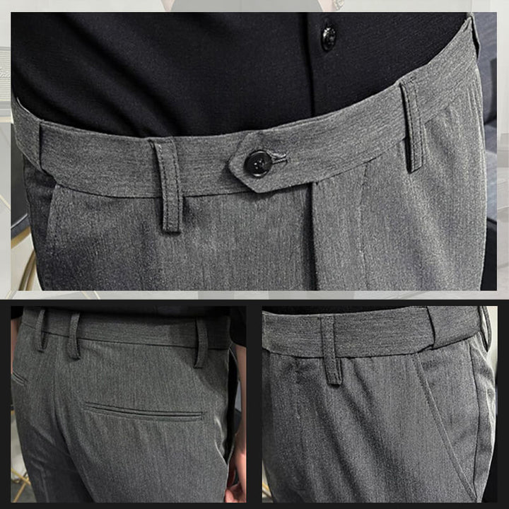 Slim Fit Formal Men's Trousers – Milan-Black-18-The Livary