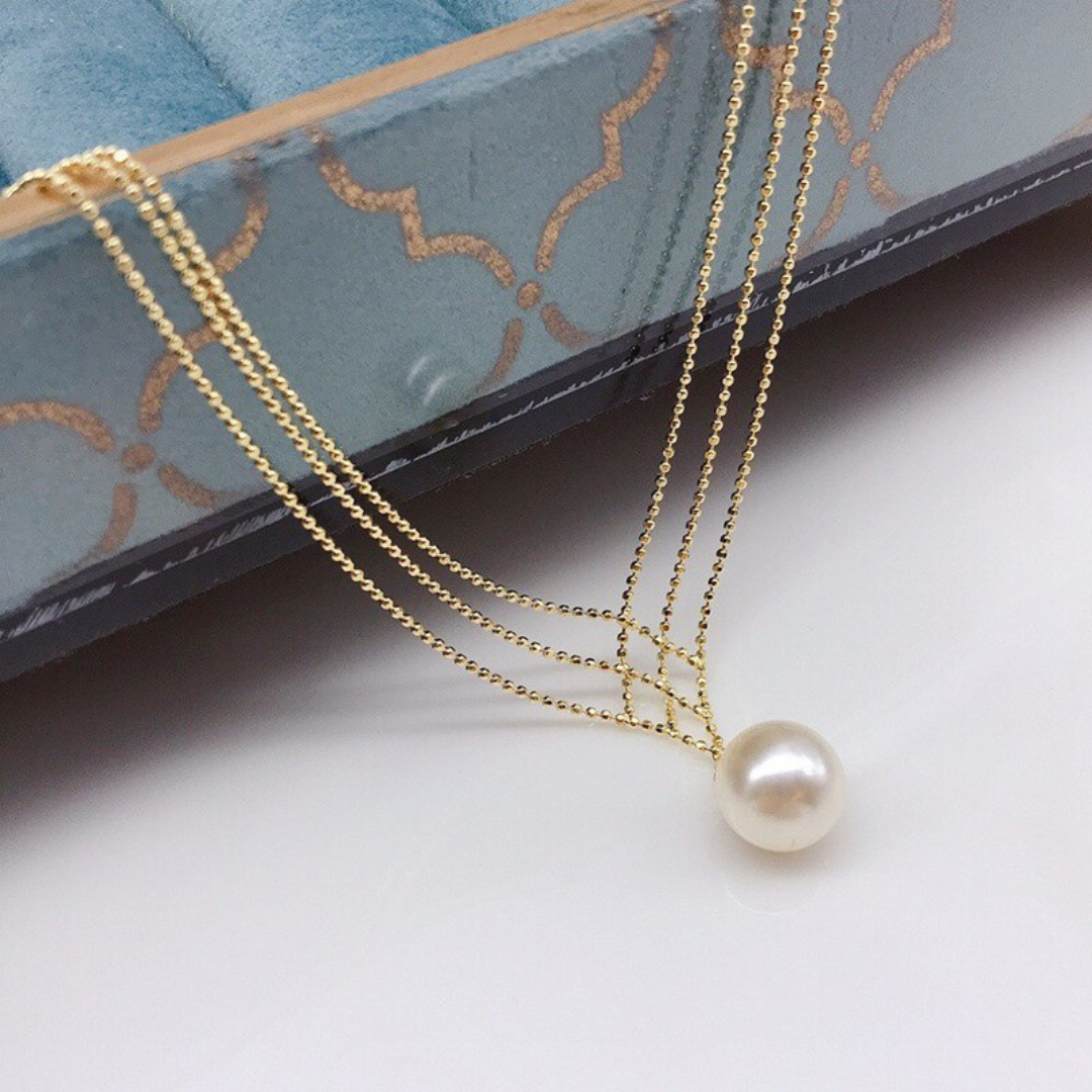 Woven Pearl Necklace - Mariela-The Livary