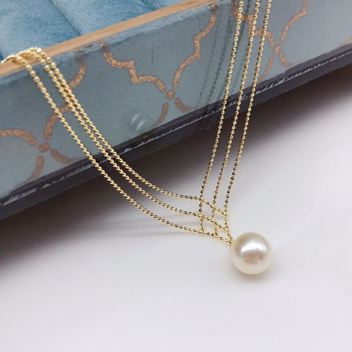 Woven Pearl Necklace - Mariela-The Livary