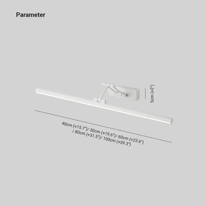 Minimalist LED Wall Lamp - ZenLite-Cold light-15.75 inches-Black-The Livary