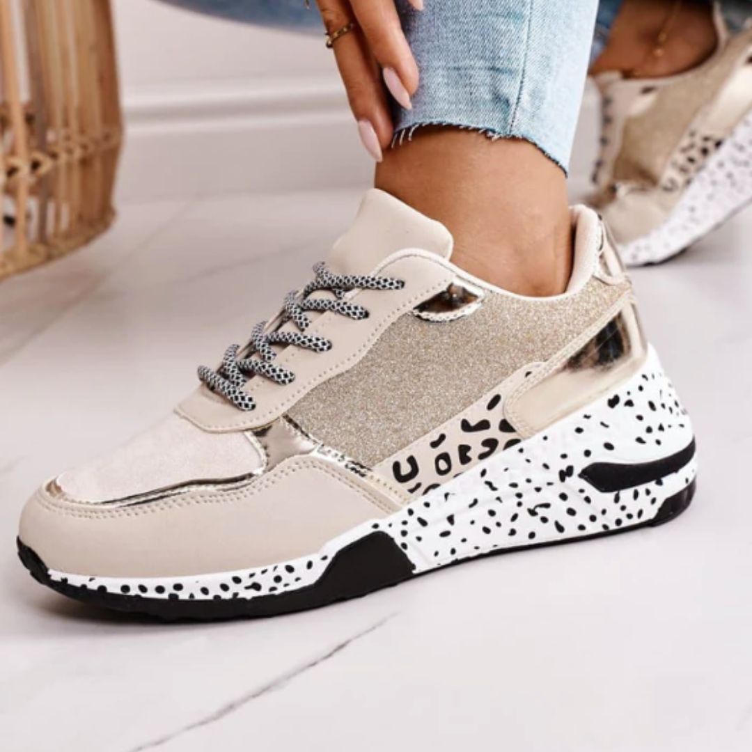 Modern Sneakers with Ergonomic Footbed - Luna-Gold-4.5-The Livary