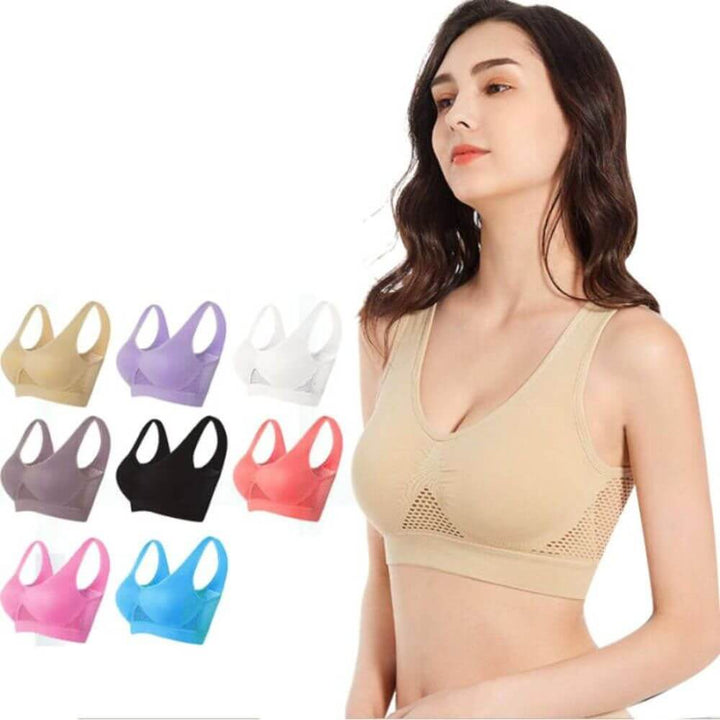 Breathable Mesh Sports Bra – Sofia-Purple-S-The Livary
