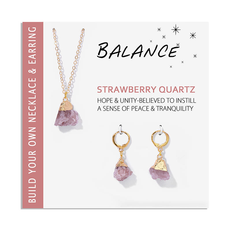 Crystal Jewelry Set Necklace and Earrings - Elara-Clear crystal-The Livary