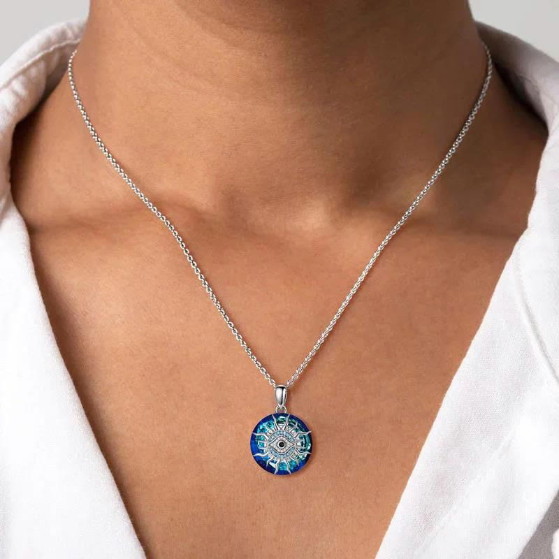 "You will always be protected" - Evil Eye Necklace-Evil eye#Sun-The Livary