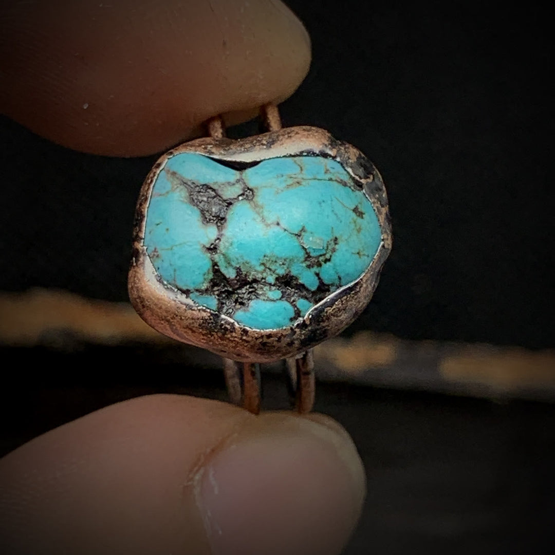 Natural Raw Birthstone Ring - Selina-January & Pomegranate-The Livary
