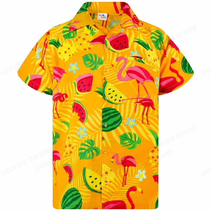 Tropical 3D Flamingo Shirt – Kai-K-S-The Livary