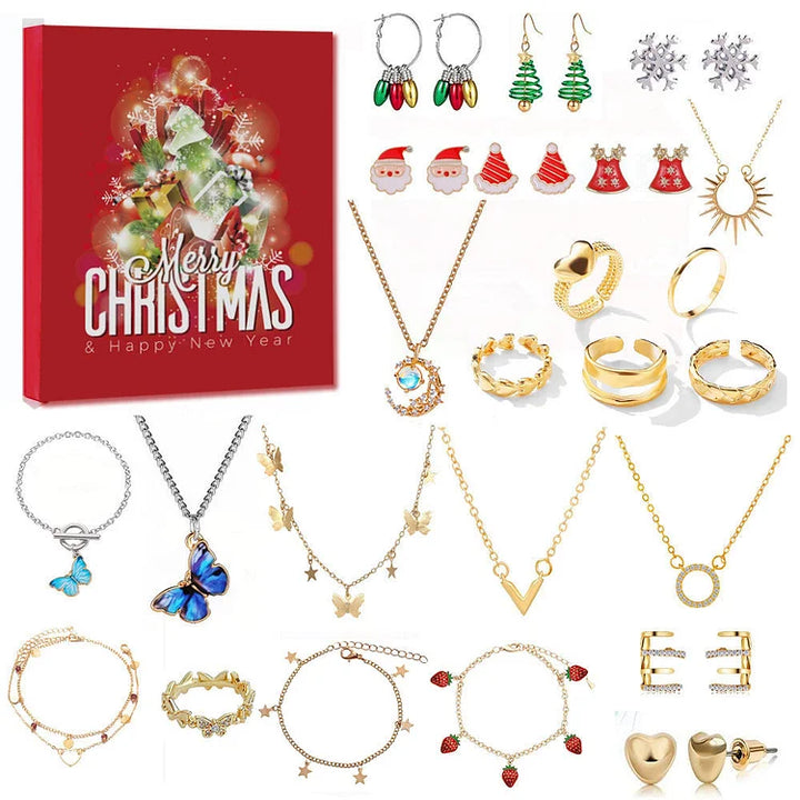 Gold/Silver Jewelry Advent Calendar - Livia-Box B-The Livary