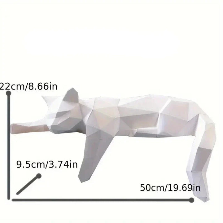 Modern Cat Figurine - Luna-White-The Livary