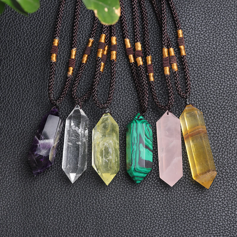 Natural Crystal Amethyst Healing Necklace - Lyra-Amethyst-The Livary