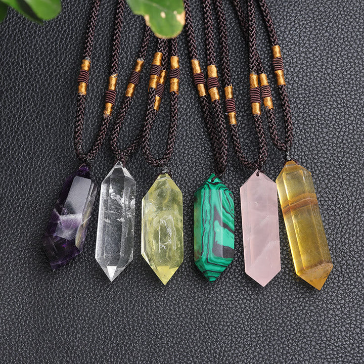 Natural Crystal Amethyst Healing Necklace - Lyra-Amethyst-The Livary