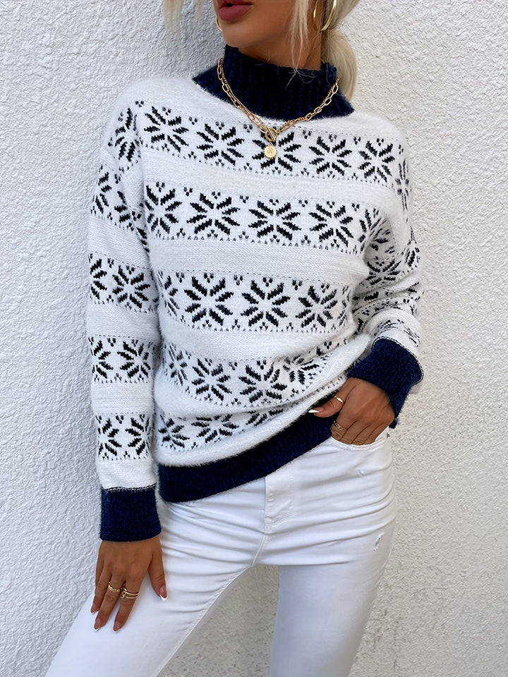 Christmas Pattern Sweater - Holly-Pink-S-The Livary