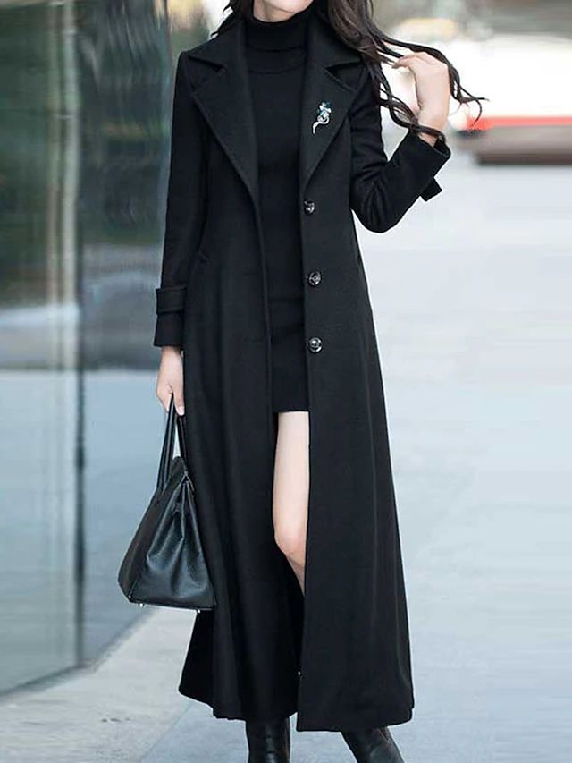 Stylish Wool Ladies' Coat - Elora-Brown-S-The Livary