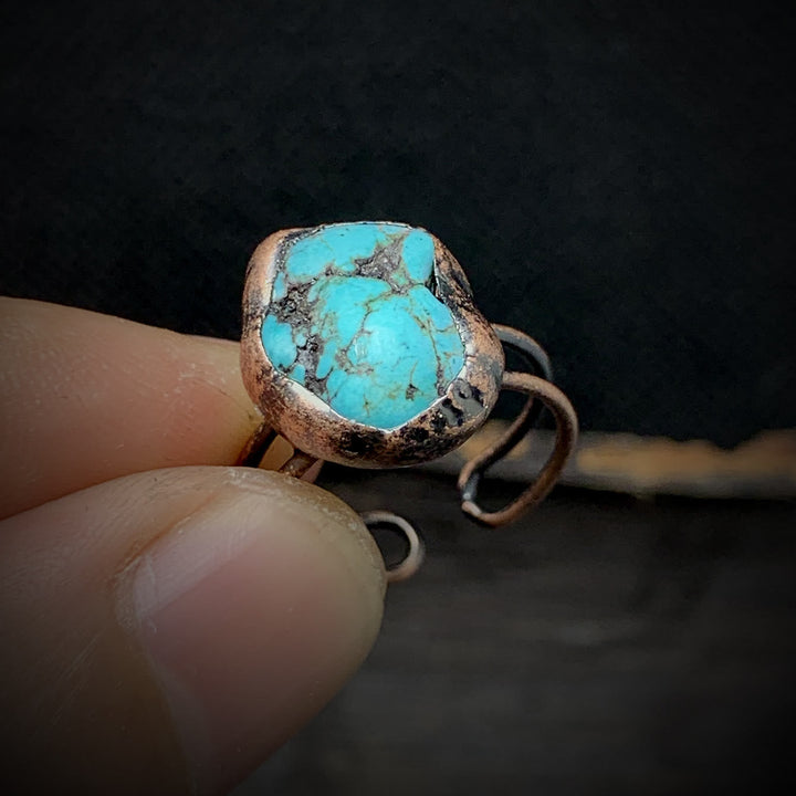 Natural Raw Birthstone Ring - Selina-January & Pomegranate-The Livary