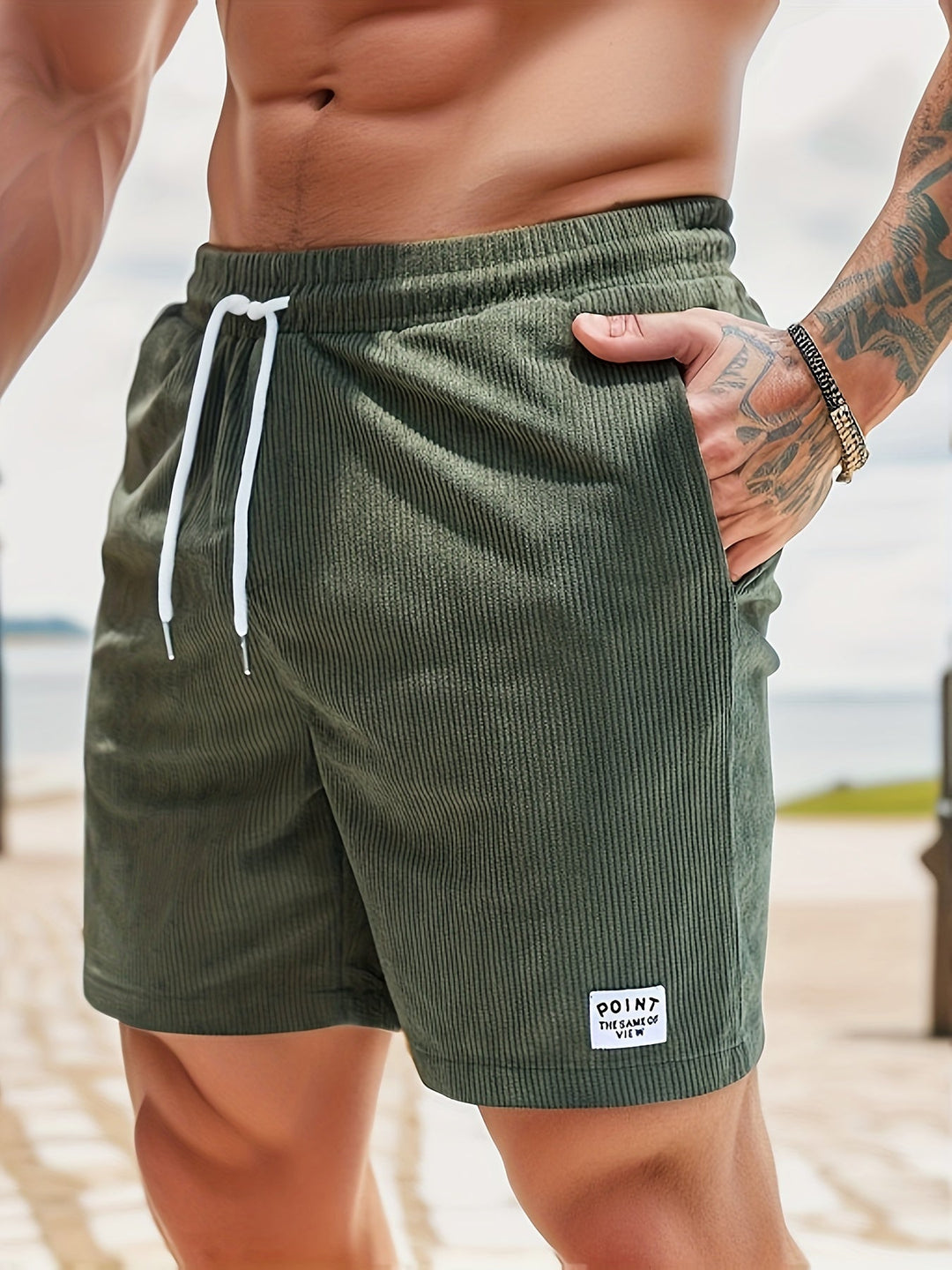 Striped Shorts for Men – Luca-Green-S-The Livary