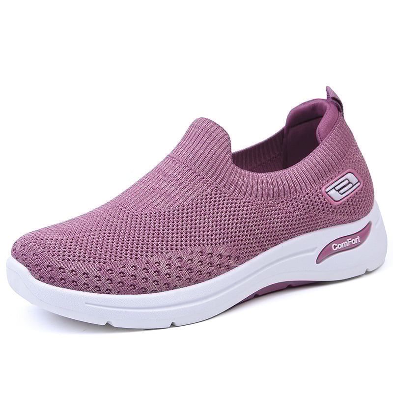 Orthopaedic Women's Cushion Sneakers - NovaStride-Purple-4.5-The Livary
