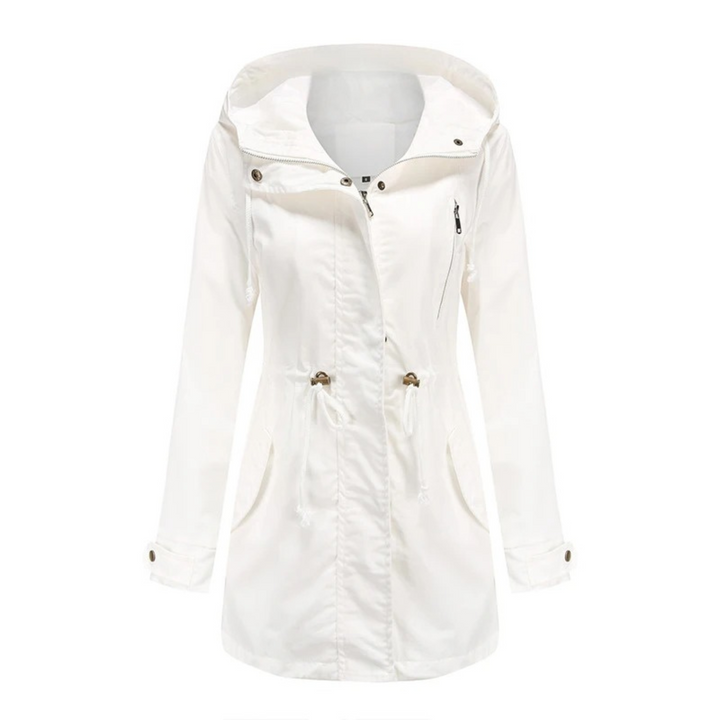 Light & Stylish Women's Summer Jacket with Long Fit – Amira-White-S-The Livary