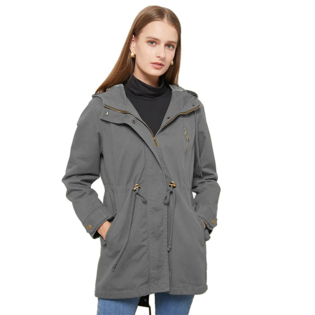 Light & Stylish Women's Summer Jacket with Long Fit – Amira-Gray-S-The Livary