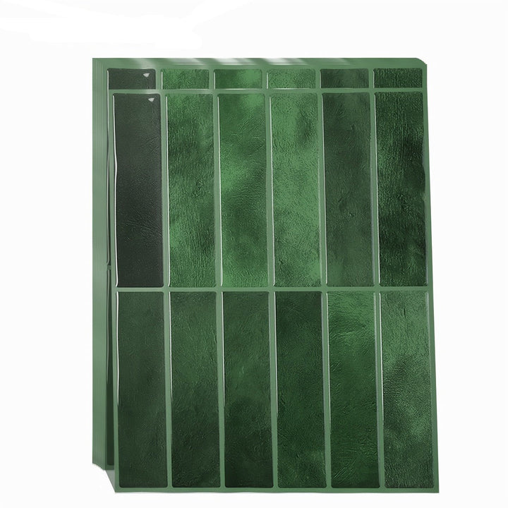 Style Tiles | Waterproof Self-Adhesive Tile Stickers for Wall Decoration-10-Green-The Livary