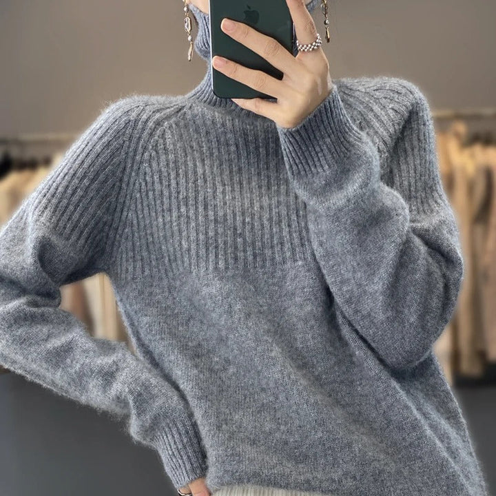 Trendy Sweater for Women - Serena-Dark grey-S-The Livary