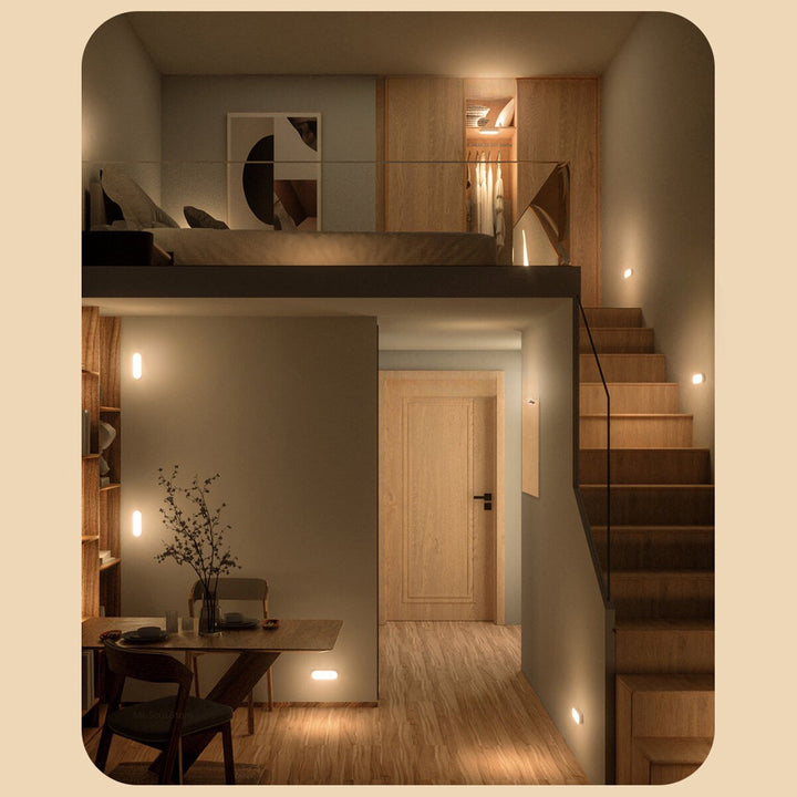 USB Rechargeable Motion Sensor Wall Lamp - BrightSense-White-The Livary