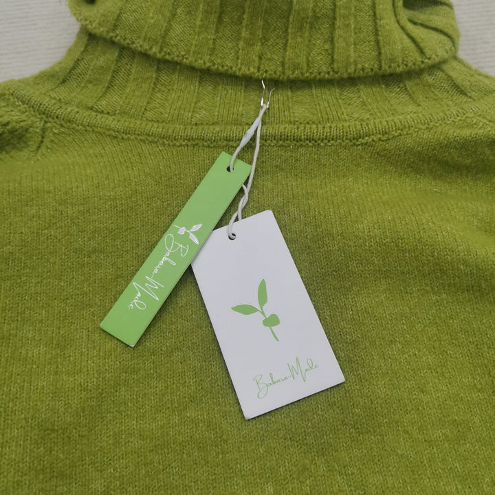 Bright Green, Oversized Knitted Turtleneck - HerbstGlanz-S (36/38)-The Livary