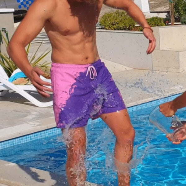 Colour-changing men's swimming shorts with thermal effect – Summer highlight 2025-Green-S-The Livary
