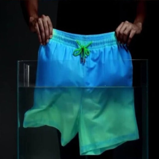 Colour-changing men's swimming shorts with thermal effect – Summer highlight 2025-Green-S-The Livary