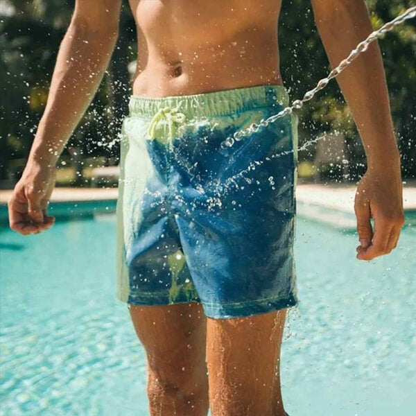Colour-changing men's swimming shorts with thermal effect – Summer highlight 2025-Green-M-The Livary