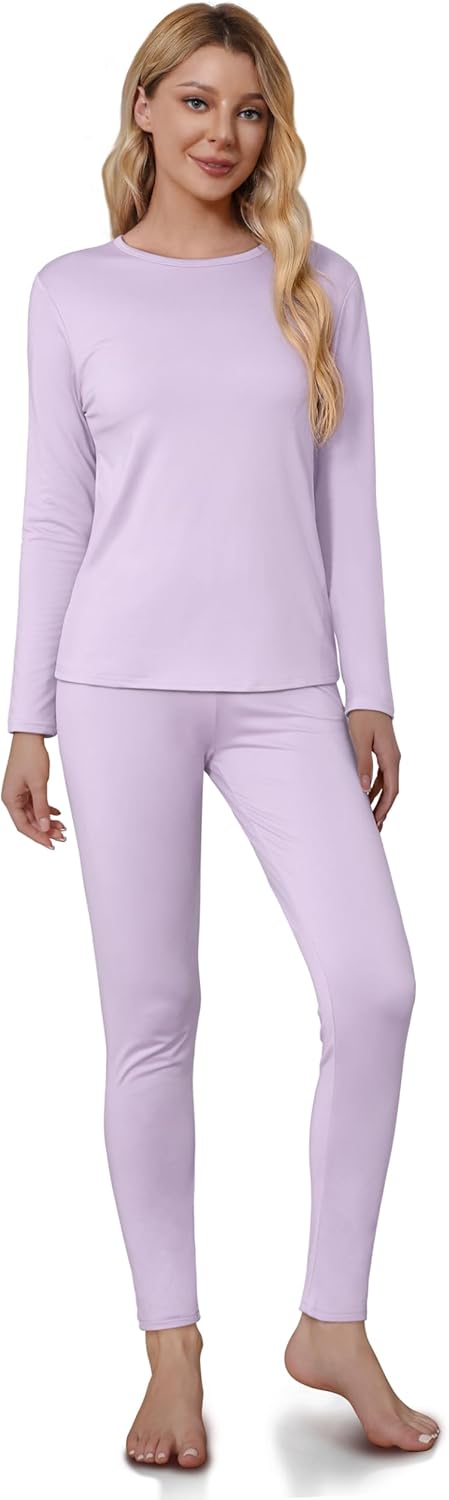 Thermal Underwear for Women - Sophie-Light Purple-XS-The Livary