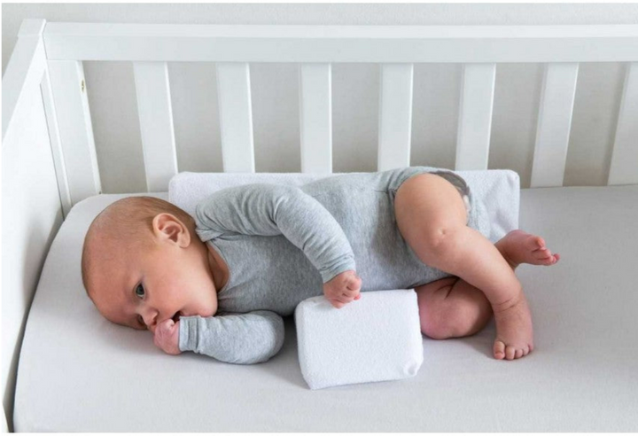 Anti-Roll Adjustable Baby Pillow – Cudlo-White-The Livary