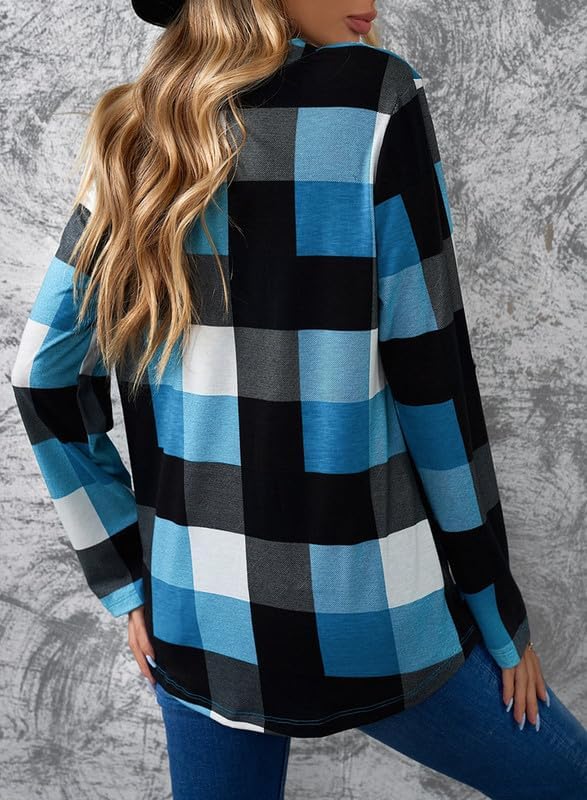Stylish Casual Checked Ladies' Blouse - Lara-Black-S-The Livary