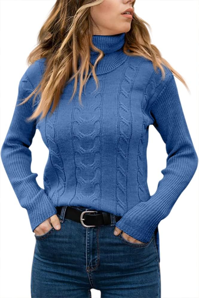 Stylish Knitted Women's Turtleneck - Denise-Apricot-S-The Livary