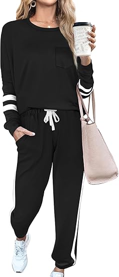 Luxury 2-Piece Jogging Outfit - Lisa-Black-S-The Livary