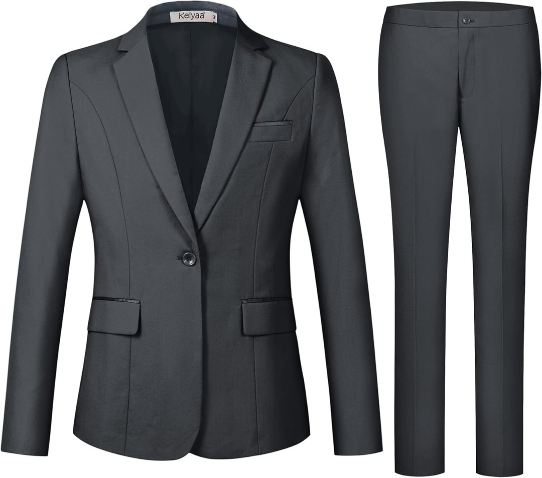 Blazer and Trousers Set - Verona-Dark grey-XS-The Livary